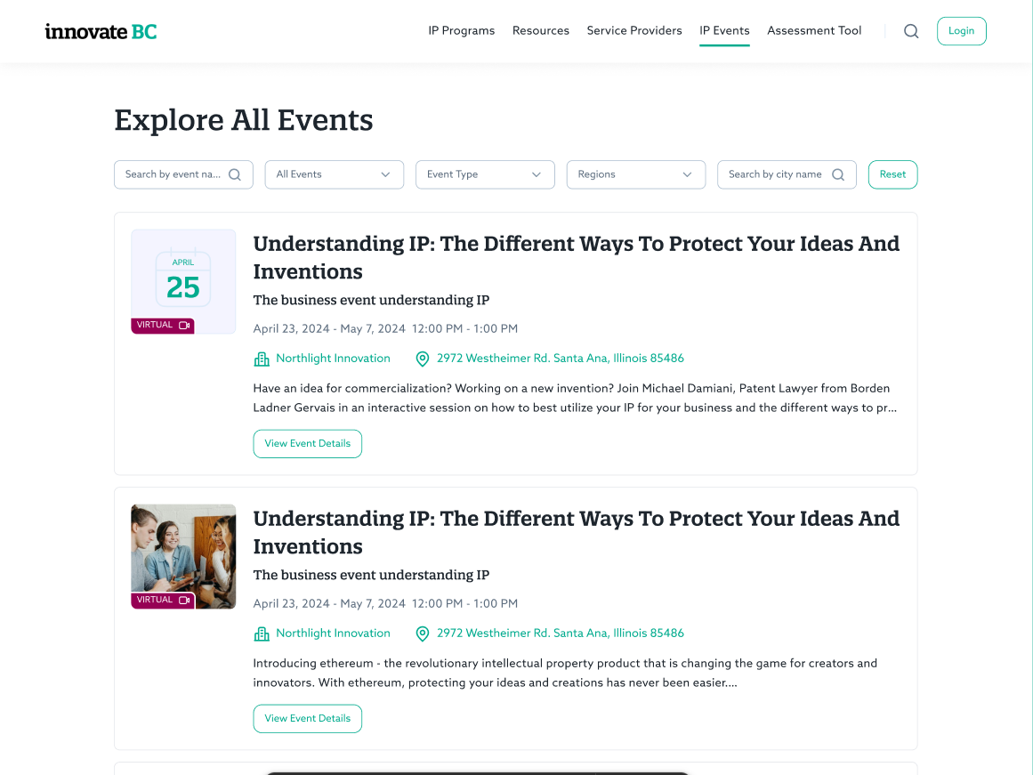 Innovate BC screenshot 2